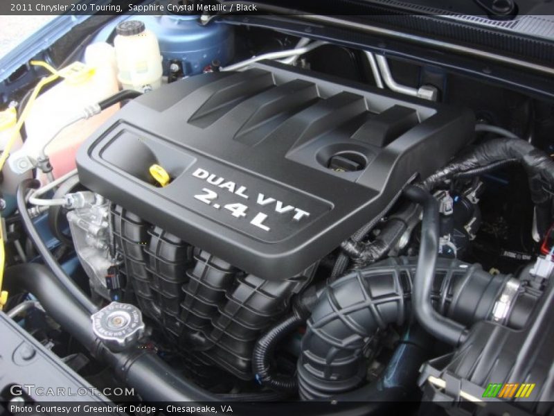 Sapphire Crystal Metallic / Black 2011 Chrysler 200 Touring
