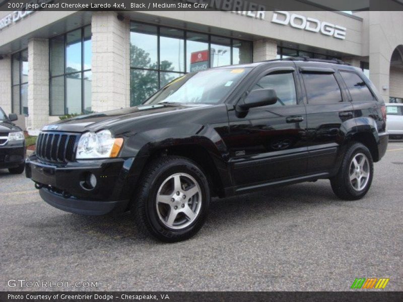 Black / Medium Slate Gray 2007 Jeep Grand Cherokee Laredo 4x4
