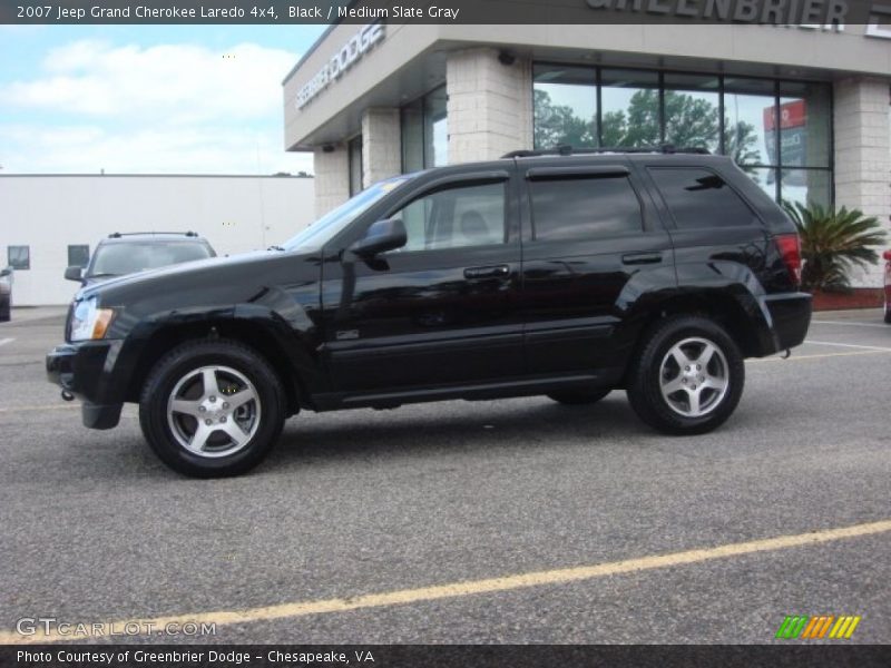 Black / Medium Slate Gray 2007 Jeep Grand Cherokee Laredo 4x4