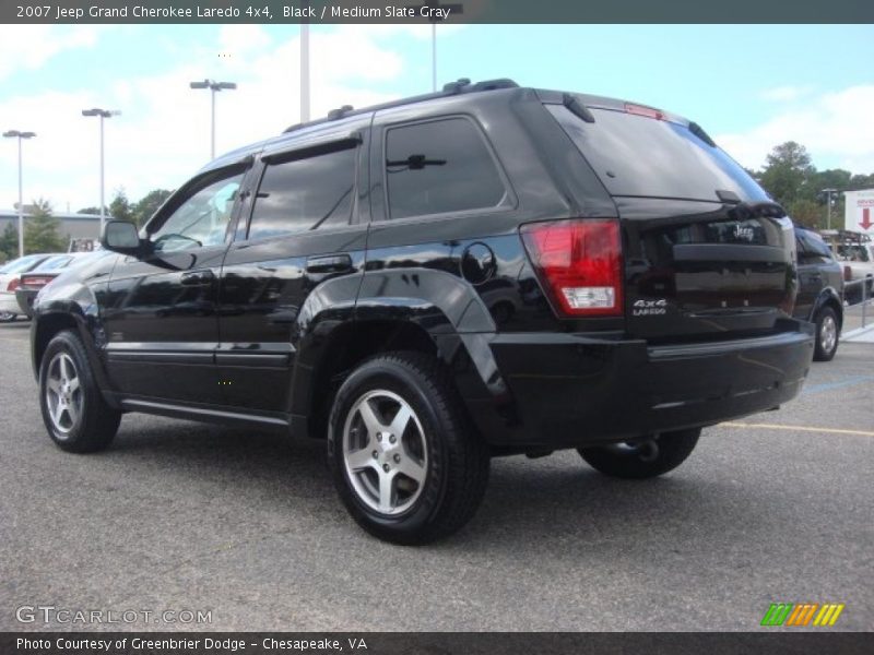 Black / Medium Slate Gray 2007 Jeep Grand Cherokee Laredo 4x4