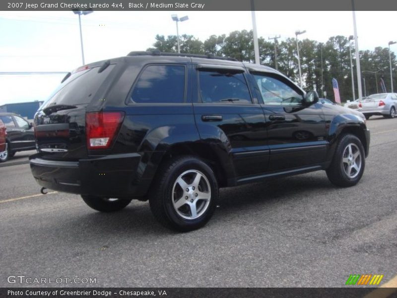 Black / Medium Slate Gray 2007 Jeep Grand Cherokee Laredo 4x4
