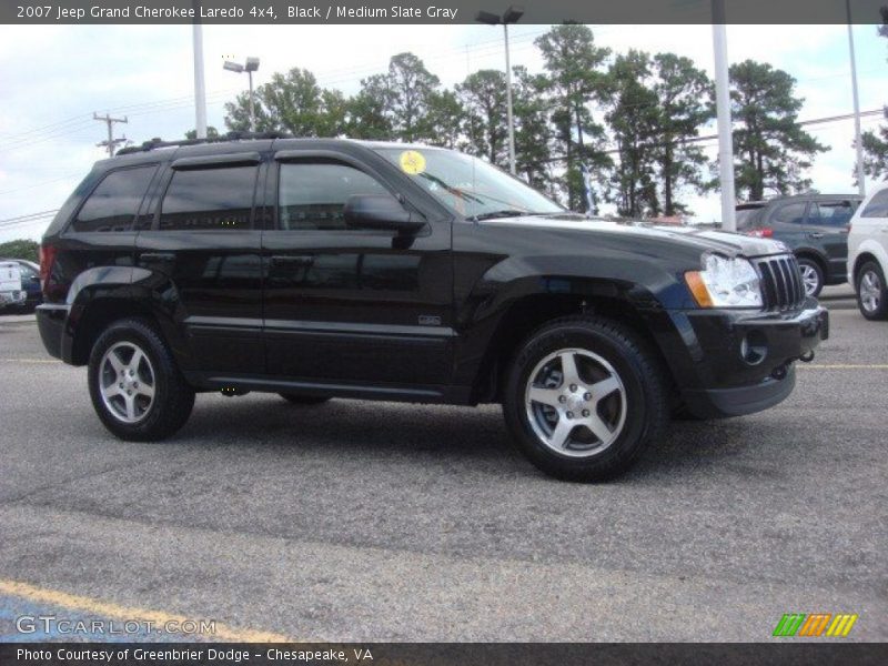 Black / Medium Slate Gray 2007 Jeep Grand Cherokee Laredo 4x4
