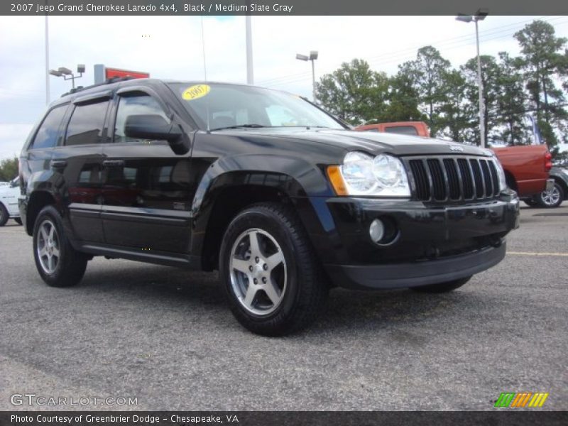 Black / Medium Slate Gray 2007 Jeep Grand Cherokee Laredo 4x4