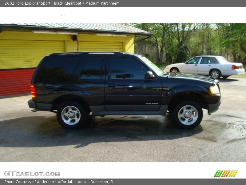 Black Clearcoat / Medium Parchment 2002 Ford Explorer Sport