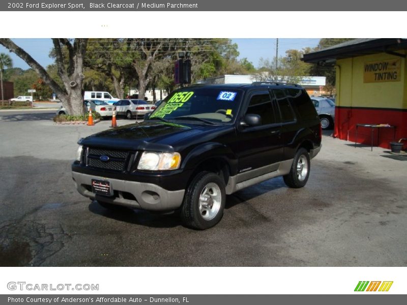 Black Clearcoat / Medium Parchment 2002 Ford Explorer Sport