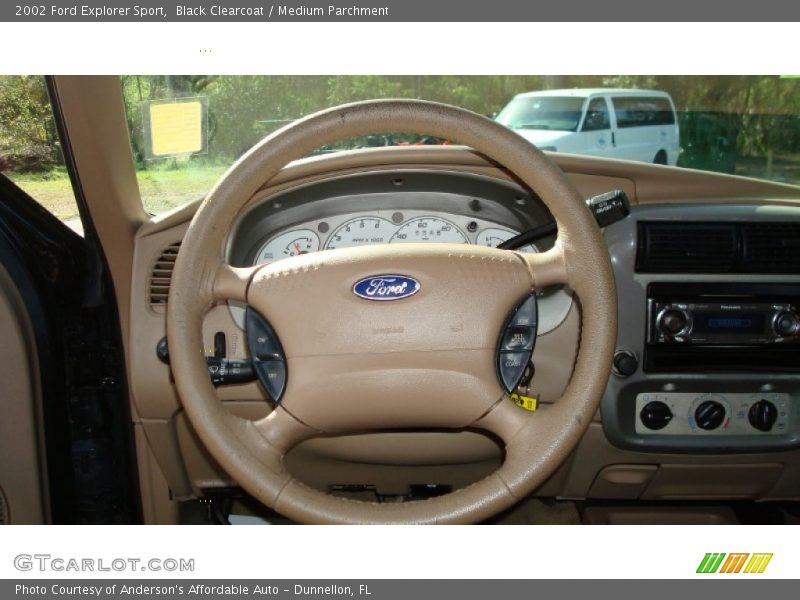 Black Clearcoat / Medium Parchment 2002 Ford Explorer Sport