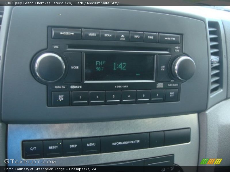 Black / Medium Slate Gray 2007 Jeep Grand Cherokee Laredo 4x4