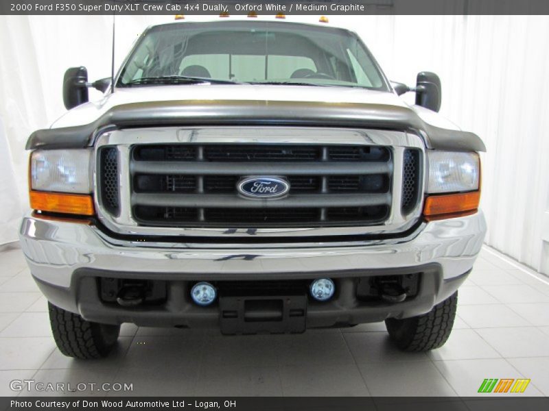 Oxford White / Medium Graphite 2000 Ford F350 Super Duty XLT Crew Cab 4x4 Dually