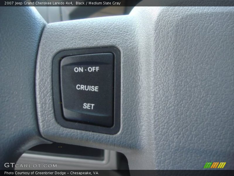 Black / Medium Slate Gray 2007 Jeep Grand Cherokee Laredo 4x4