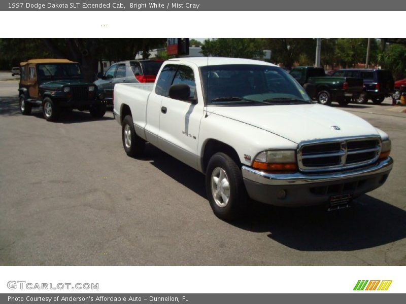 Bright White / Mist Gray 1997 Dodge Dakota SLT Extended Cab