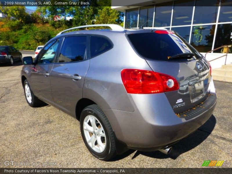 Gotham Gray / Black 2009 Nissan Rogue SL AWD