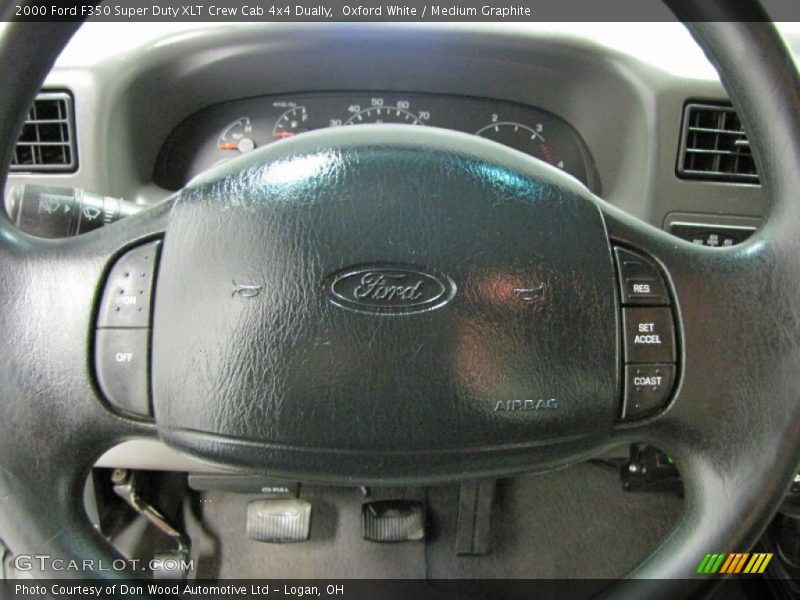 Oxford White / Medium Graphite 2000 Ford F350 Super Duty XLT Crew Cab 4x4 Dually