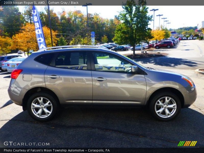 Gotham Gray / Black 2009 Nissan Rogue SL AWD