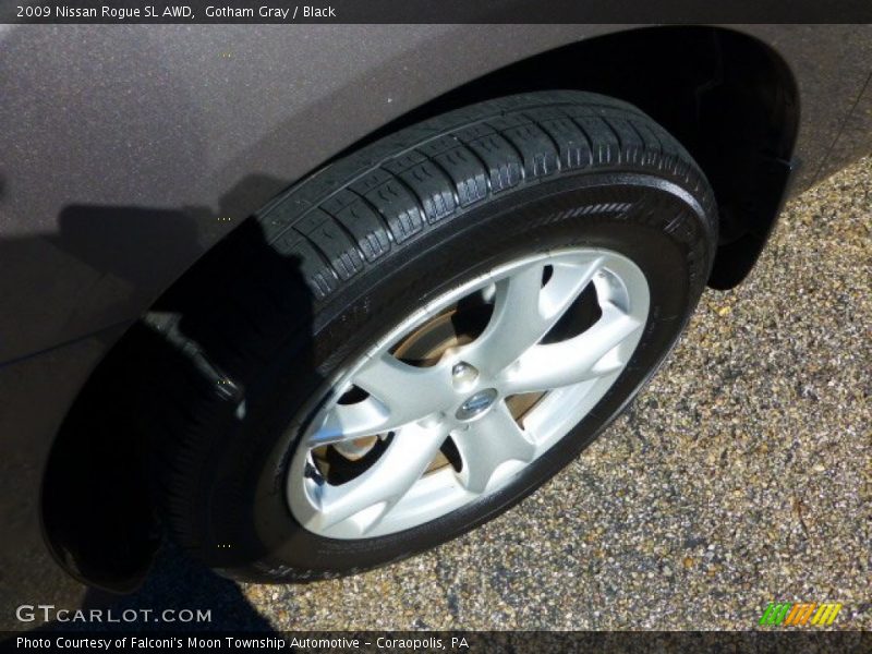 Gotham Gray / Black 2009 Nissan Rogue SL AWD