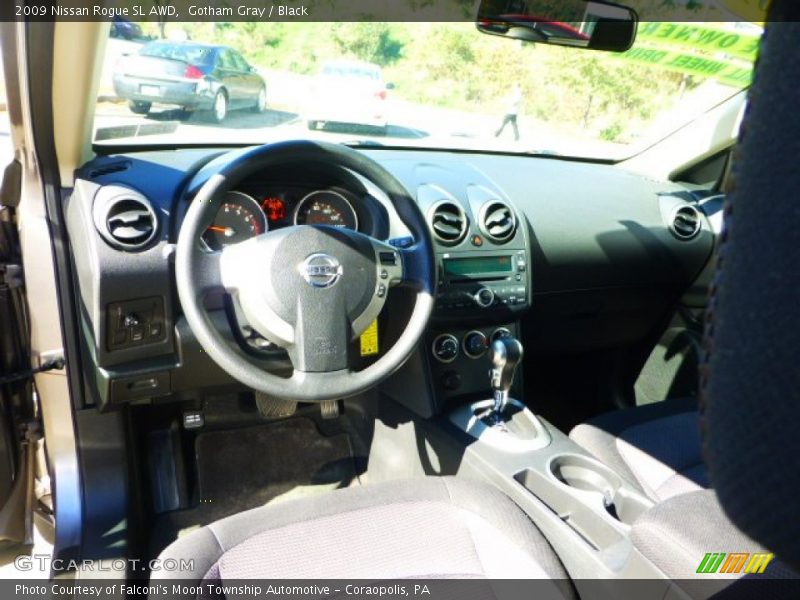 Gotham Gray / Black 2009 Nissan Rogue SL AWD