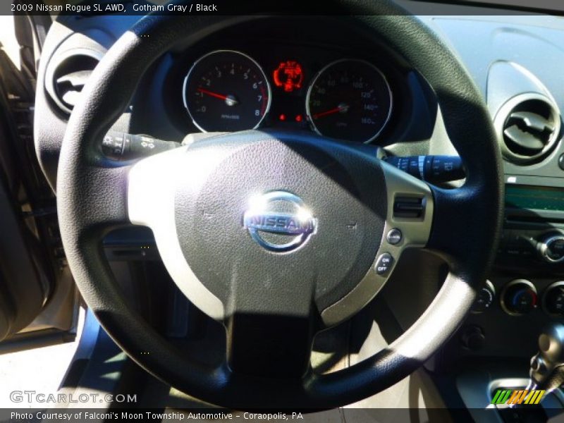 Gotham Gray / Black 2009 Nissan Rogue SL AWD