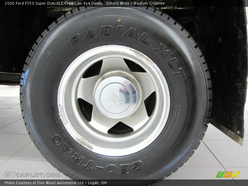 Oxford White / Medium Graphite 2000 Ford F350 Super Duty XLT Crew Cab 4x4 Dually