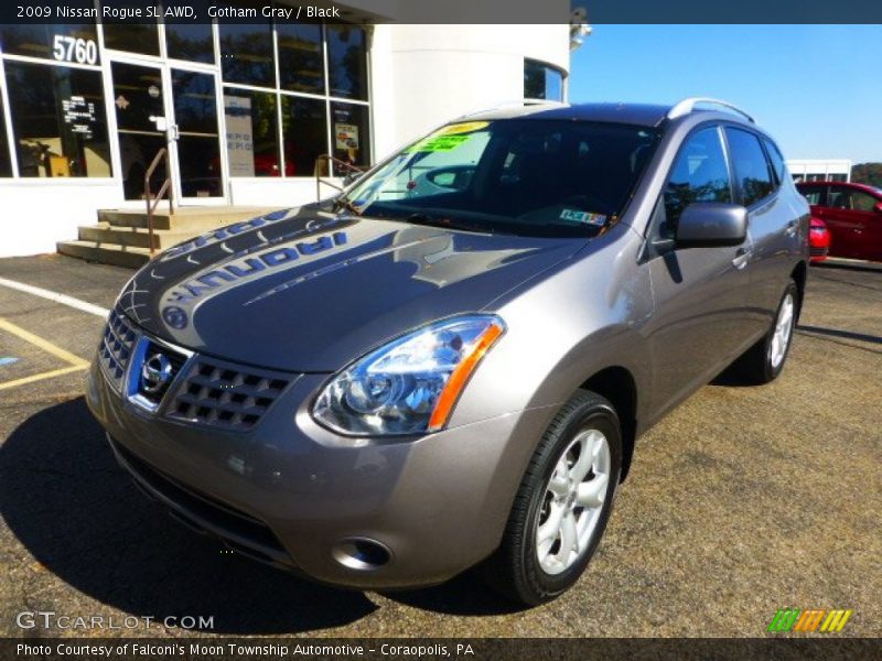 Gotham Gray / Black 2009 Nissan Rogue SL AWD