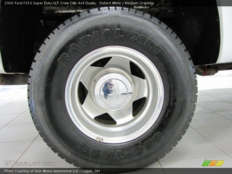 Oxford White / Medium Graphite 2000 Ford F350 Super Duty XLT Crew Cab 4x4 Dually