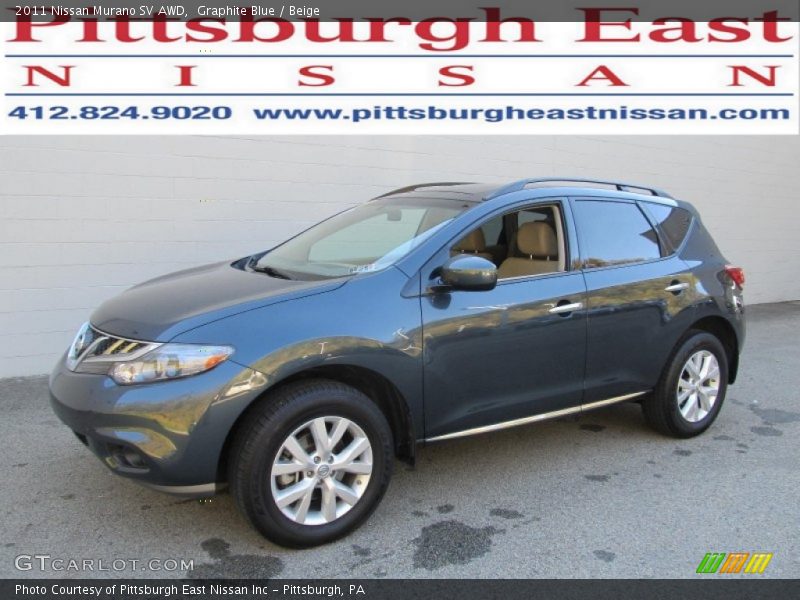 Graphite Blue / Beige 2011 Nissan Murano SV AWD