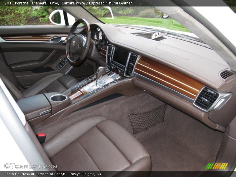 Carrara White / Espresso Natural Leather 2011 Porsche Panamera Turbo