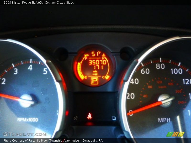 Gotham Gray / Black 2009 Nissan Rogue SL AWD