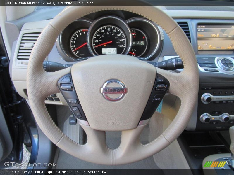 Graphite Blue / Beige 2011 Nissan Murano SV AWD