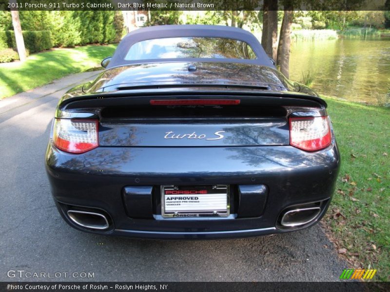 Dark Blue Metallic / Natural Brown 2011 Porsche 911 Turbo S Cabriolet