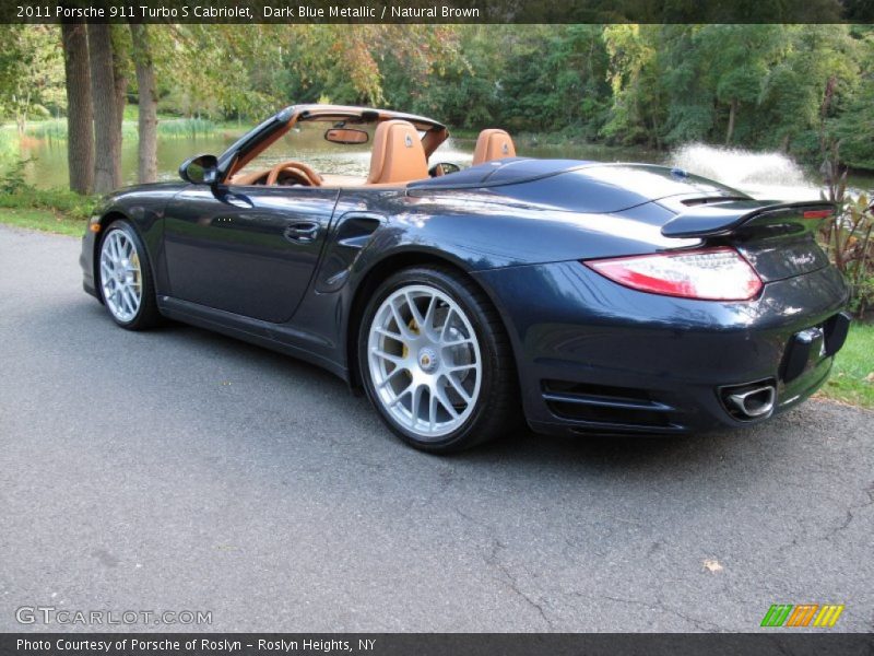 Dark Blue Metallic / Natural Brown 2011 Porsche 911 Turbo S Cabriolet