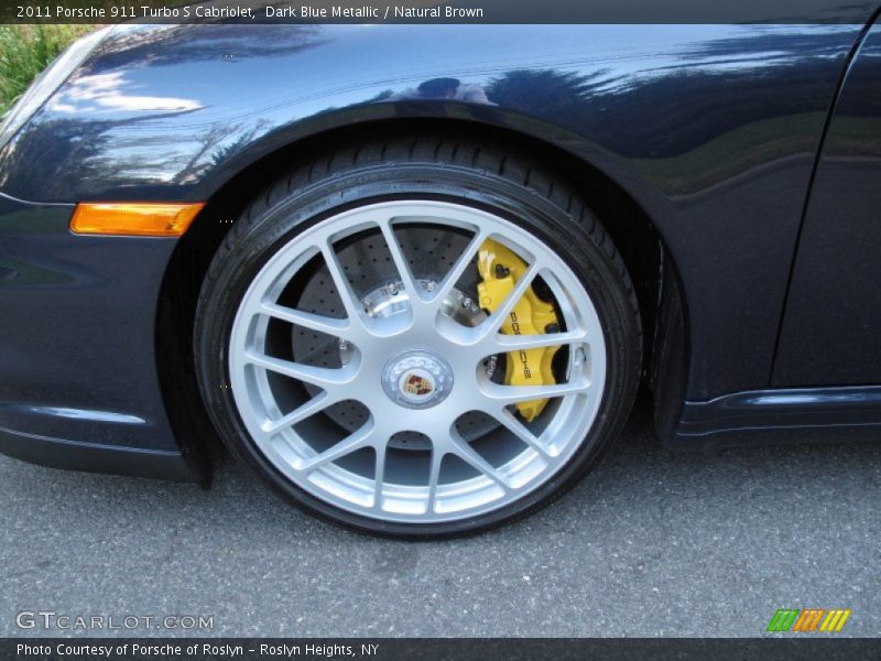 Dark Blue Metallic / Natural Brown 2011 Porsche 911 Turbo S Cabriolet
