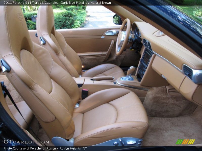 Dark Blue Metallic / Natural Brown 2011 Porsche 911 Turbo S Cabriolet