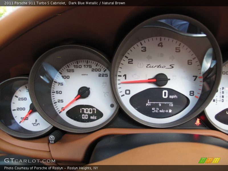Dark Blue Metallic / Natural Brown 2011 Porsche 911 Turbo S Cabriolet