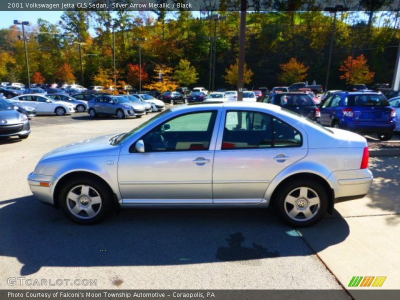 Silver Arrow Metallic / Black 2001 Volkswagen Jetta GLS Sedan