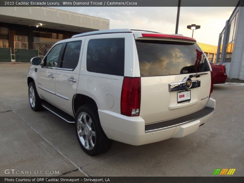 White Diamond Tricoat / Cashmere/Cocoa 2013 Cadillac Escalade Luxury