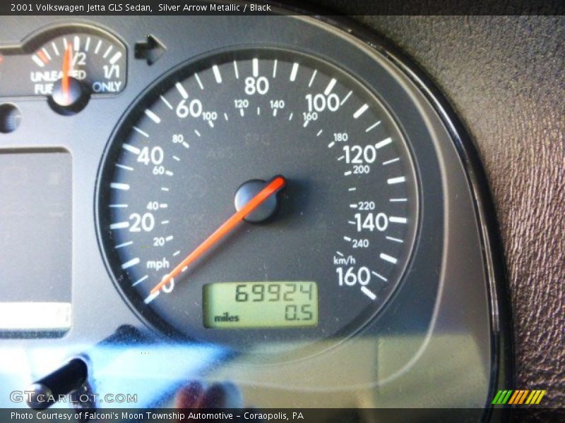 Silver Arrow Metallic / Black 2001 Volkswagen Jetta GLS Sedan