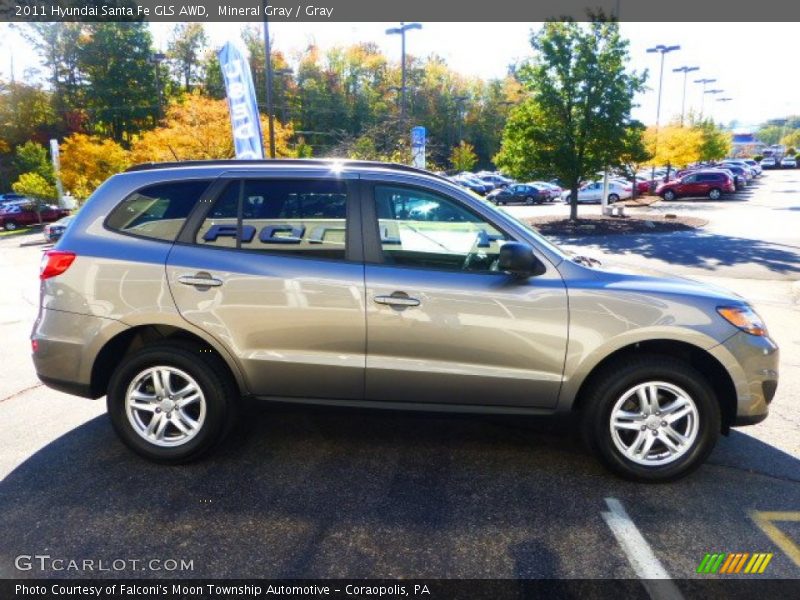Mineral Gray / Gray 2011 Hyundai Santa Fe GLS AWD