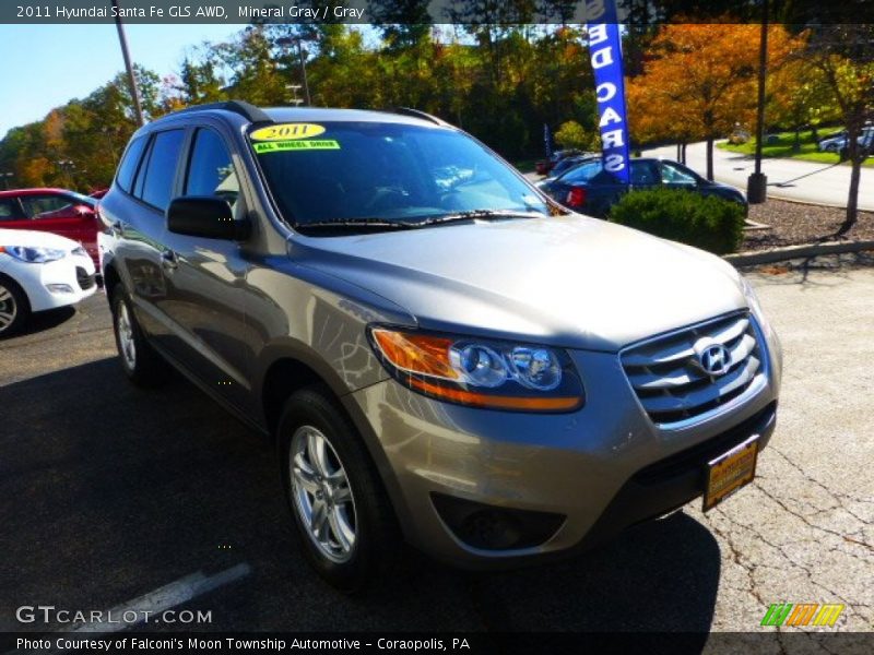 Mineral Gray / Gray 2011 Hyundai Santa Fe GLS AWD