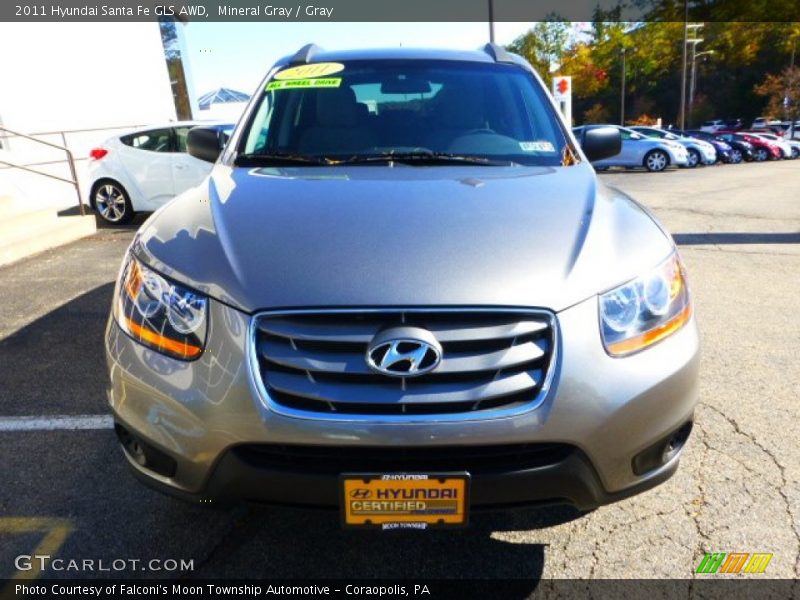 Mineral Gray / Gray 2011 Hyundai Santa Fe GLS AWD