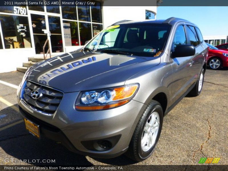 Mineral Gray / Gray 2011 Hyundai Santa Fe GLS AWD