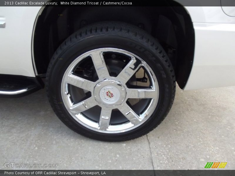 White Diamond Tricoat / Cashmere/Cocoa 2013 Cadillac Escalade Luxury
