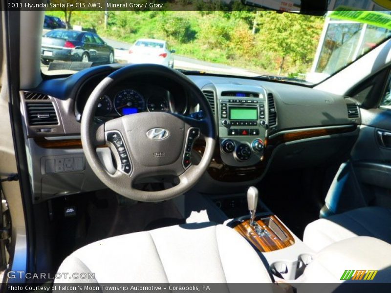 Mineral Gray / Gray 2011 Hyundai Santa Fe GLS AWD