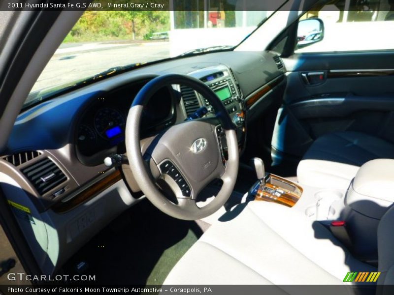 Mineral Gray / Gray 2011 Hyundai Santa Fe GLS AWD