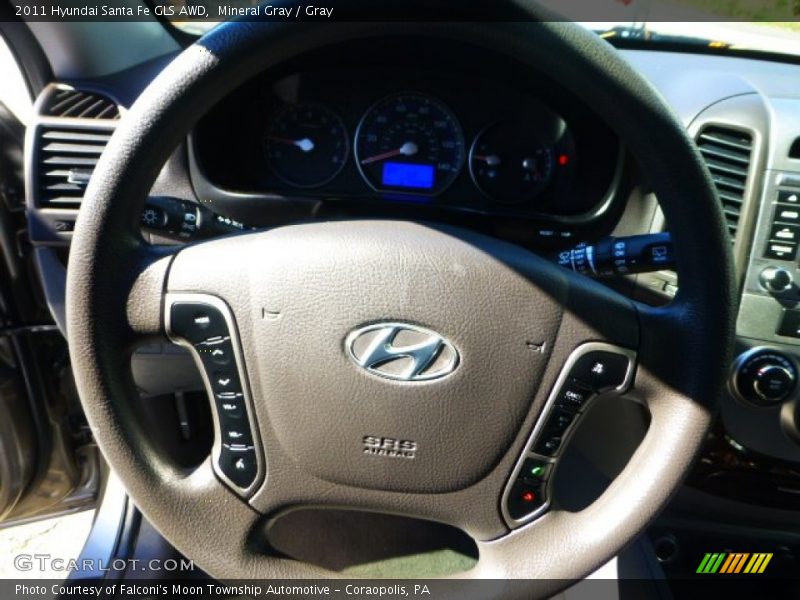 Mineral Gray / Gray 2011 Hyundai Santa Fe GLS AWD