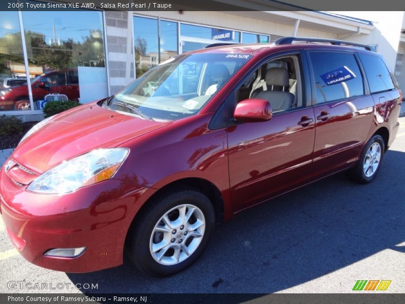 Salsa Red Pearl / Taupe 2006 Toyota Sienna XLE AWD