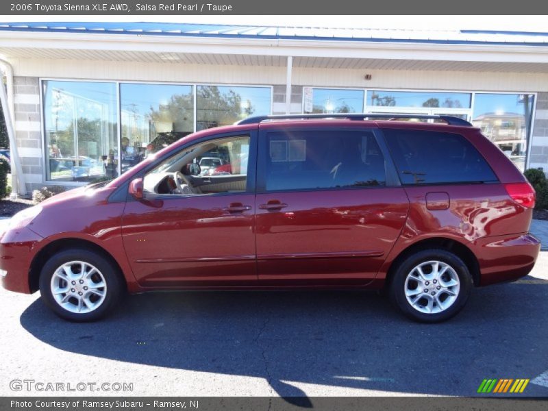 Salsa Red Pearl / Taupe 2006 Toyota Sienna XLE AWD