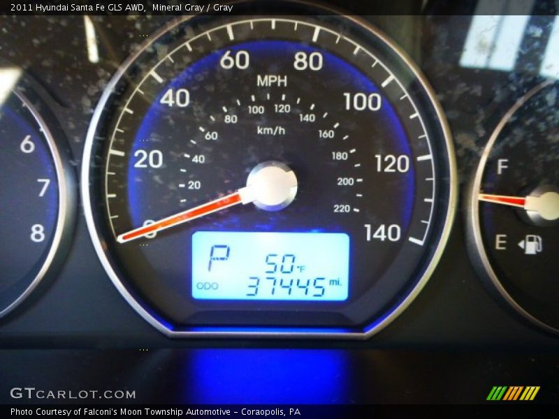 Mineral Gray / Gray 2011 Hyundai Santa Fe GLS AWD