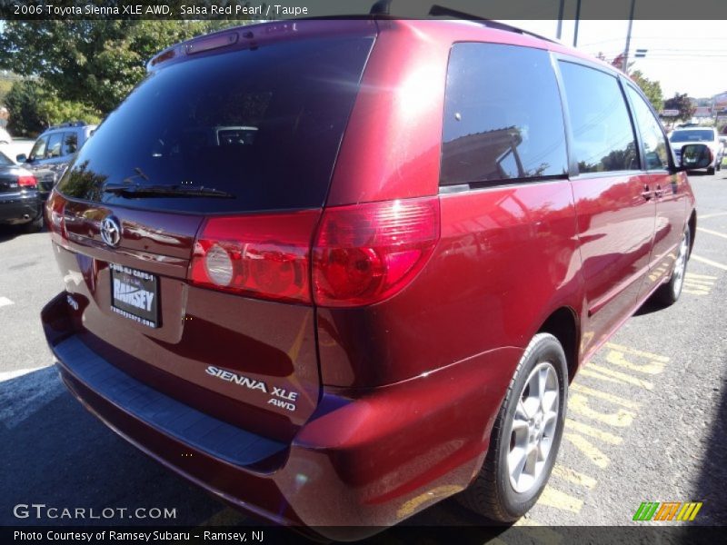 Salsa Red Pearl / Taupe 2006 Toyota Sienna XLE AWD