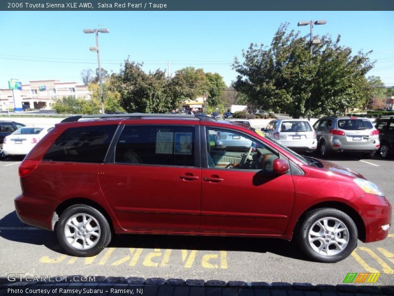 Salsa Red Pearl / Taupe 2006 Toyota Sienna XLE AWD