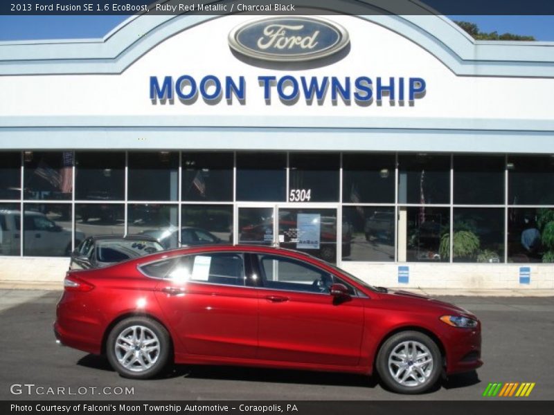 Ruby Red Metallic / Charcoal Black 2013 Ford Fusion SE 1.6 EcoBoost