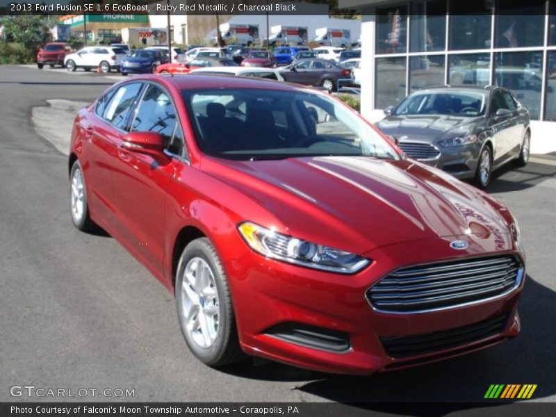 Ruby Red Metallic / Charcoal Black 2013 Ford Fusion SE 1.6 EcoBoost